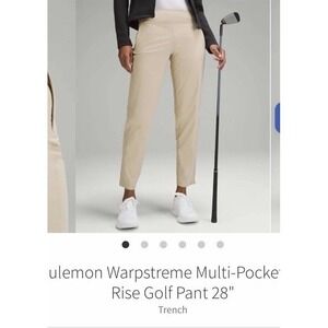 🍋EUC LULULEMON Warpstreme Multi-Pocket Mid-Rise Golf Cropped Pant 28" Trench